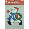 wholesale christmas decorations window gel art sticker , christmas snowman fridge sticker